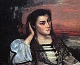 Gustave Courbet Famous Paintings - Portrait of Gabrielle Borreau